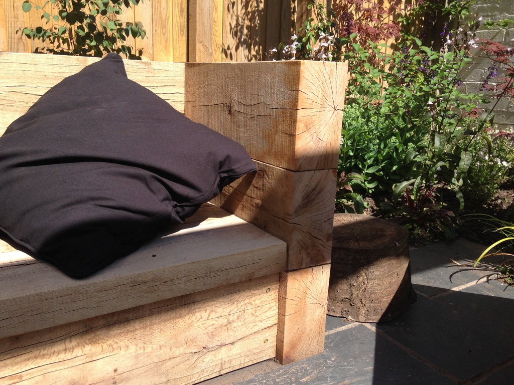 oak bench in bedminster bristol garden
